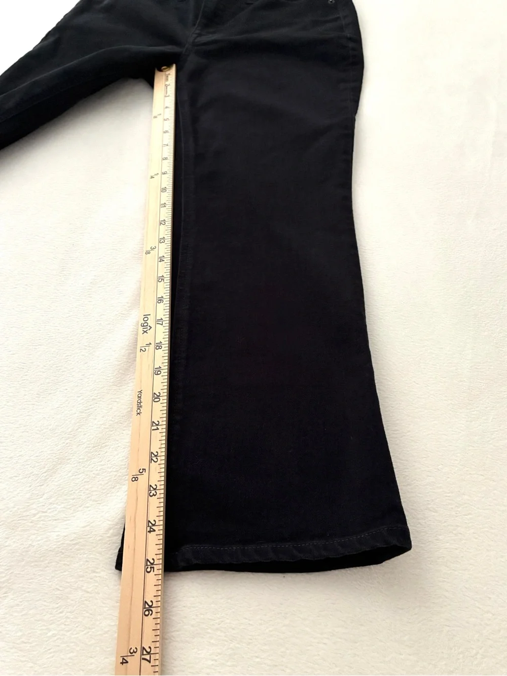 J.Crew Mid-Rise Flare Crop Jeans Womens 28 Black Stretch Denim Cropped Preppy